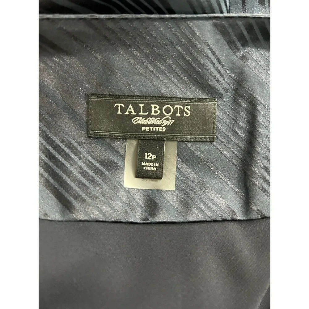 VINTAGE TALBOTS Black Maxi Skirt Size 12 Petite Witchy Grunge Whimsigoth Evening